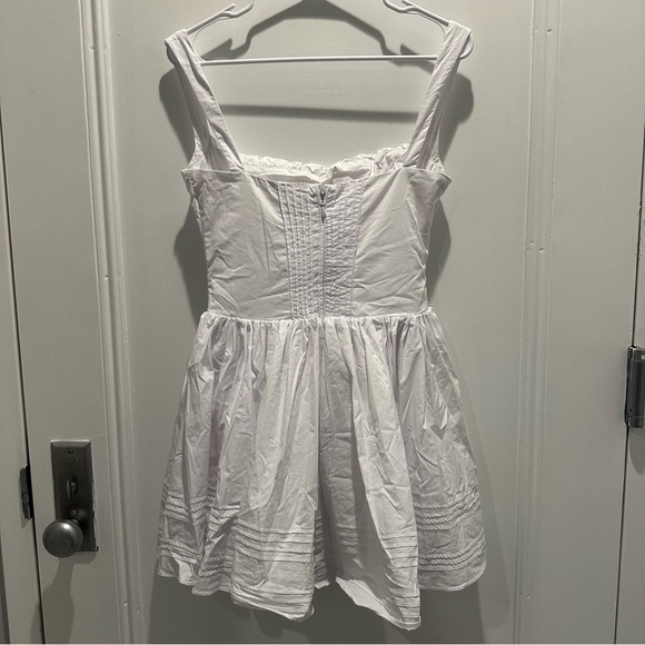 House of CB Natassia White Cotton Mini Dress Medium - Picture 9 of 12